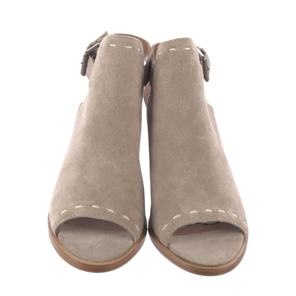 Frye Sandals Womens Size 9 Donna‎ Slingback Block Heel Ash Suede Leather NIB - Picture 4 of 16